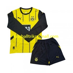 Fußballtrikots Borussia Dortmund Kinder 2024-2025 Langarm Heimtrikotsatz kaufen